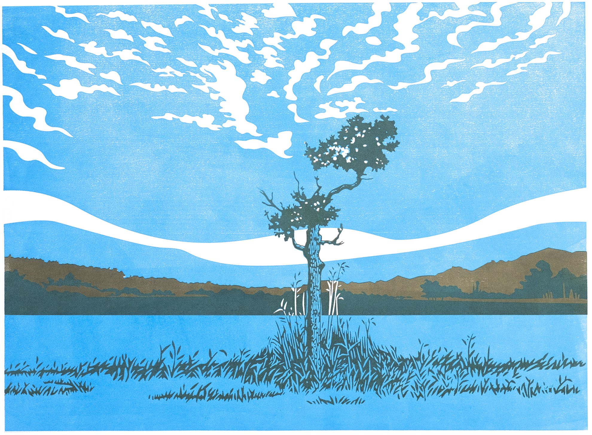 Murnauer Moos 1 – Holzschnitt