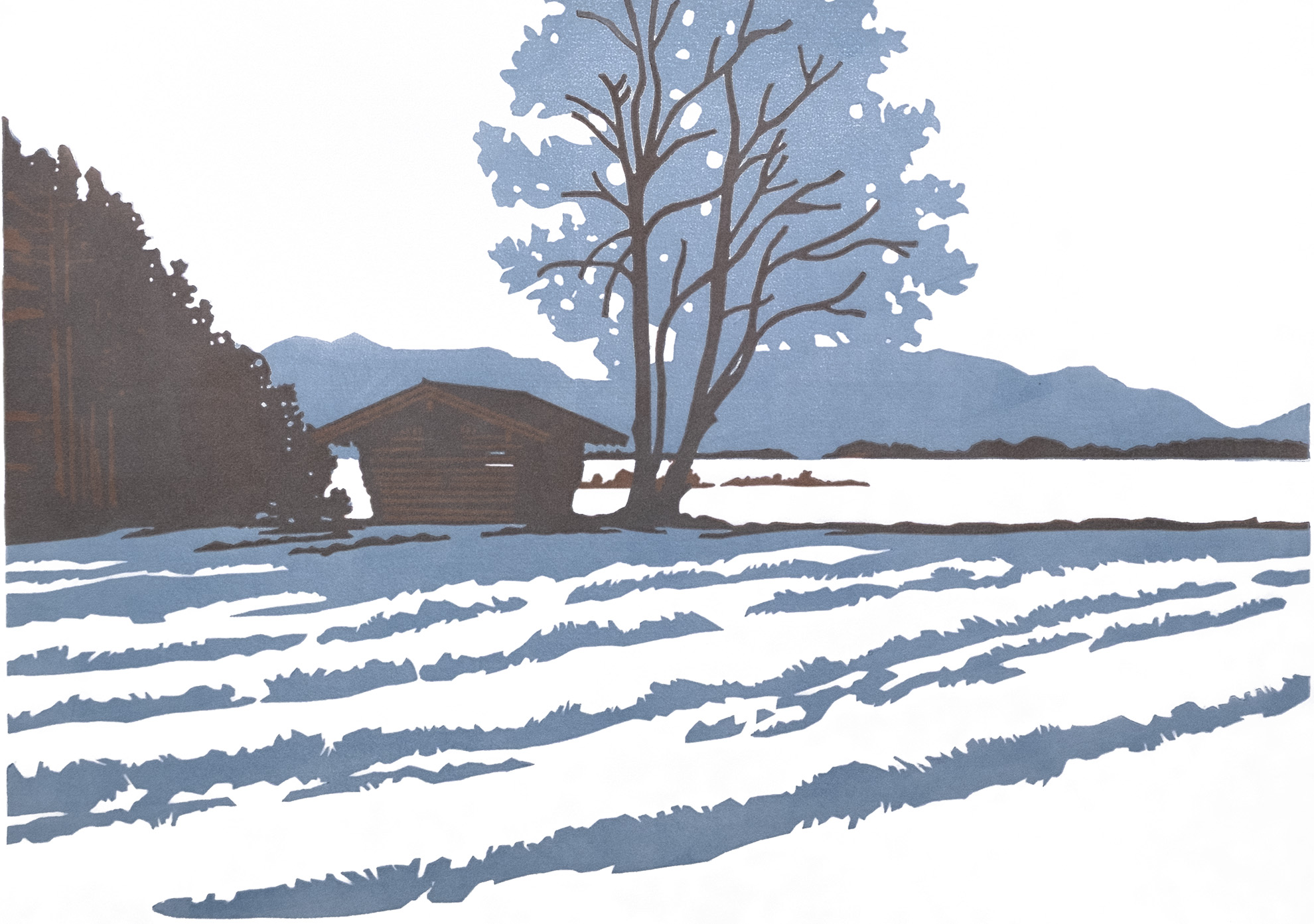 Murnauer Moos II – Holzschnitt