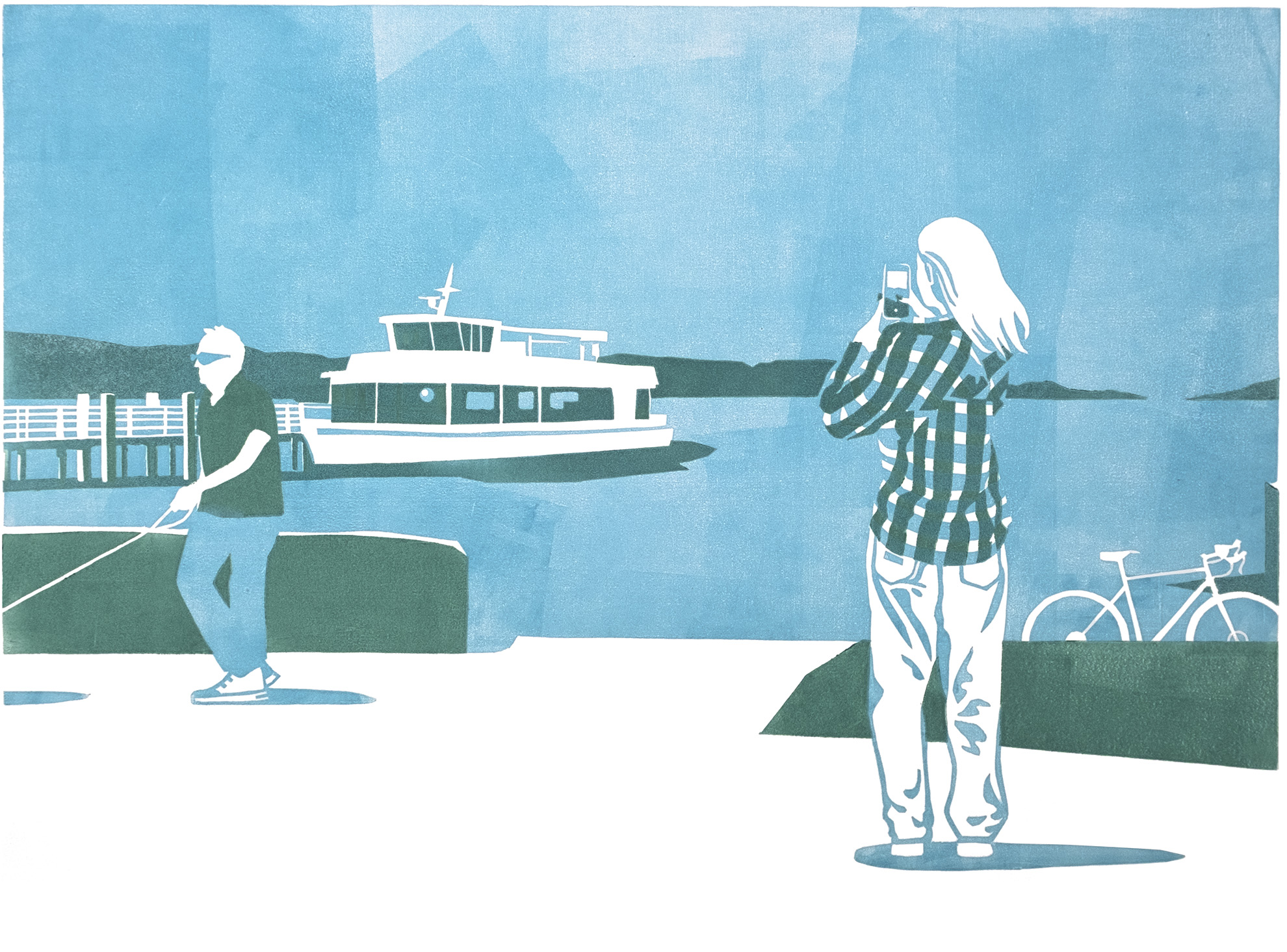 Starnberger See – Holzschnitt