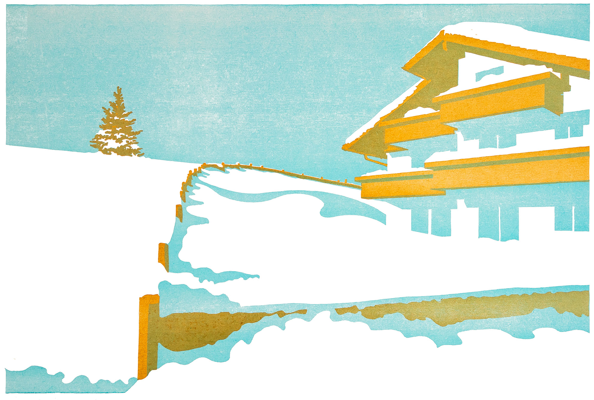 Murnauer Moos II – Holzschnitt