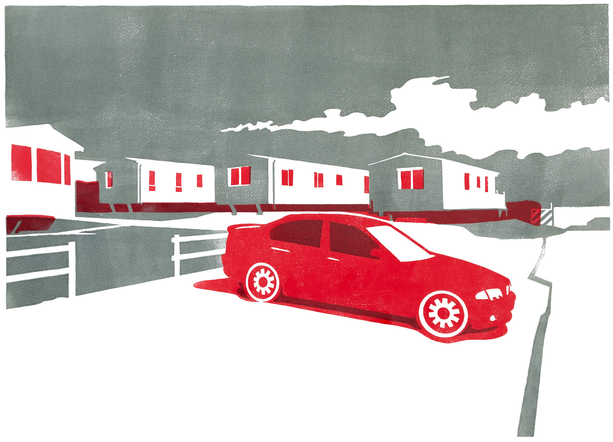 Murnauer Moos II – Holzschnitt